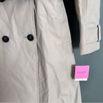 Kate Spade Nwt ♠️ tan trench coat with quilted collar size Xs Photo 6
