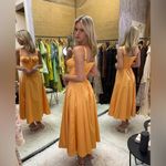 House Of CB  Carmen Midi Dress in Tangerine XS Photo 4