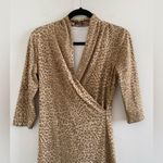J. McLaughlin  Catalina Cloth Panama Wrap Cheetah Print Dress Size XS Photo 1