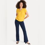 Betabrand  Boot Cut Pull On Jeans in Dark Indigo Women’s size Medium Photo 6