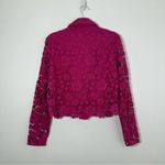 Anthropologie Dolan Lady Lace Blouse Blazer Hot Pink Size M Size M Photo 4