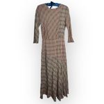 ZARA  ZW Collection plaid check Linen Blend LS midi dress bloggers favorite LS S Photo 4
