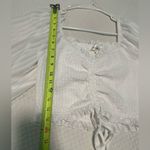 French Kiss  White Ruched Blouse Photo 5