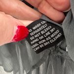 Walter Baker  Grey Sheer Embroidered Ruffle Sleeve Peplum Blouse XS Beth Photo 6