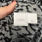 Kokun Bamboo Cashmere Gray Animal Print Lightweight Sweater Photo 2