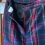 Kate Spade  - Navy & Purple Plaid Ruffle Front Skirt Size 6 Photo 5