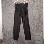 Khy Sleek Stretch Cutout Foldover Stretch Pants Flare Womens Medium Black Photo 6