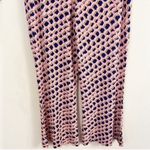 Diane Von Furstenberg  DVF Brooklyn Matte Jersey Pants Pink/Navy Geometric Small Photo 6