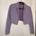 ZARA  Faux Furry Cropped Blazer Photo 1