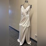 David's Bridal  Cream Wedding Dress Photo 4