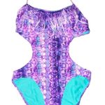 Ocean Pacific Purple Snake Skin Print Swimsuit Photo 0