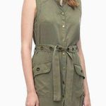 Splendid  Women’s Wilder Tencel Sleeveless Button Down Dress Olive Green Size XS Photo 0