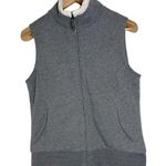 L.L. Bean Women’s Gray Full Zip Outdoor Faux Fur Lined High Neck Vest Gilet sz S Photo 0