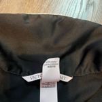 Victoria's Secret Victoria’s Secret Glazed Satin Black Long Sleeve Sleep Shirt Photo 2