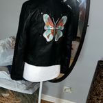 Me Jane . Women's Black Leather Jacket Photo 2