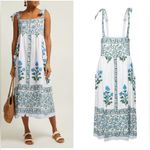 Juliet Dunn Poppy Tie Shoulder Midi Dress Size 1/ Small Blue Photo 3