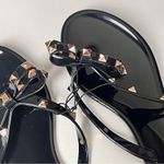 Charlotte Russe Women's Black Studded Bow Sandals Sz 7 Photo 1