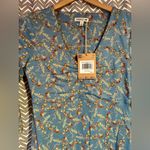 NWT Toad&Co | Rosalinda Dress in Glacier Vine Print, size S Blue Photo 3