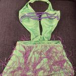 Lime green and purple cut out Photo 1