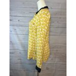 Maeve  Anthropologie Women Button Down Top 4 Novelty Yellow Bagatelle Horse Blue Photo 2