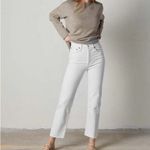 RE/DONE 70s High Rise Stove Pipe Jean in Vintage White Size 25 Photo 1