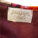 Tallulah Kate Puff Sleeve Bright Floral Tiered Mini Shift Dress 2X Orange Photo 6