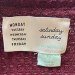 Anthropologie Saturday Sunday Burgundy Wine Waffle Knit Thermal Shirt Size XS Photo 8