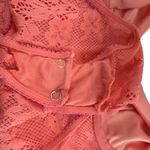 Victoria's Secret  Tease Lace Demi Bodysuit Small Orange Pink Photo 4