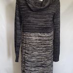 EXPRESS  Sweater Womens Dress Sz M Preppy Marled Fall Cozy Cowl Neck Hombre Gray Photo 12