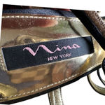 Nina New York Elegant Strappy Evening Sandals Glitter Trim Black & Silver Heel Size 8 Photo 7