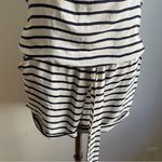J.Crew Silk Shorts Romper Black White Striped Tie Front Adjustable Medium Photo 2