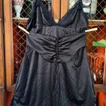 Elegant Black Lace Trim Slip Dress Size L Photo 0