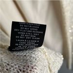 Charlie Paige  Cream Sparkle Sequin Sweater with Split Back L/XL Photo 4