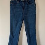 Abercrombie & Fitch  The Straight Mid Rise Dark Wash Curve Love 26 / 2 SHORT Photo 0