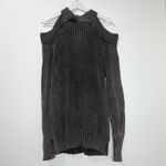 Free People Half Moon Bay Washed Grey Charcoal Oversized Pullover Sweater NWT S Photo 2