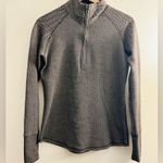 KAVU  Women Brown Black Herringbone 1/4 Zip Pullover Jacket Minimalist M Photo 0