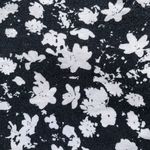 Garage Floral Criss Cross Back Crop Top in Black/White - Large, Short Sleeve Photo 2