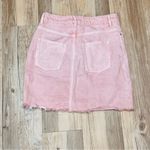 H & M pink distressed denim skirt size 4 90s Photo 3