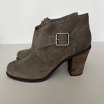 Lucky Brand Ankle Boot Women 10 Mickie Gray Suede Round Toe Shootie Bohemian Photo 4