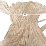 Ulla Johnson Amal Ivory Silky Ruffle Long Sleeve Wrap Top Boho Mini Dress Sz 8 Photo 14