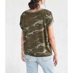 Urban Outfitters Marnie Camo T-Shirt Olive Green Gray Distressed Destroyed Top S Photo 2