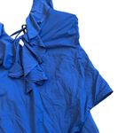 Becca  by Rebecca Virtue Blue One Piece Swimsuit Swim Wear Ruffle Size Medium Photo 4
