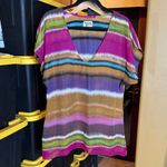 Show Me Your Mumu  Striped V-Neck Sheer Tunic Cover Up Size Small / Medium Photo 1