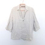 Grace Elements  Womens Linen Top Size 16W Beige Minimalist‎ Lagenlook Coastal Photo 1