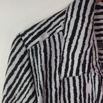 kim rogers  XL Black White Rough Stripe Top Plus Photo 5