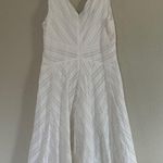 Nine West  White Tank Mini Dress Fit N Flare Bridal Neutral Bachelorette 8 Photo 3