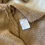 Cream Cottagecore Cutout Sweater Crop Beige Long Sleeve Women's S‎ Asymmetrical Tan Photo 4