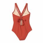 Kona Sol Women's Ribbed Ring Front One Piece Swimsuit  Photo 4
