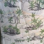 Hippie Rose Hippie‎ Rose ivory Green safari slip Mini Dress satin vacation palm tree boho xl Photo 3