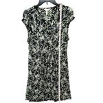 Soma  Jersey Dress Womens L Black Multi Floral Surplice Faux Wrap Comfort Cottage Photo 7